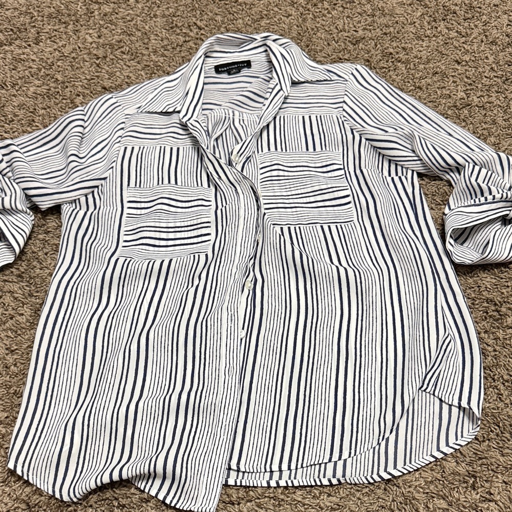 Fortune + Ivy Striped Button-Up Shirt